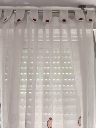 4 Cortinas Cocina con Dibujo de Manzanas