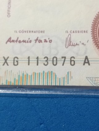 Banconota 1000 Lire Montessori Sostitutiva