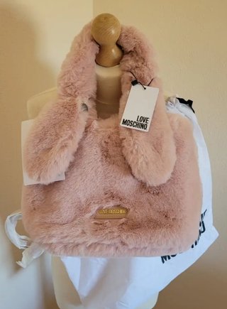 Bolso Moschino Piel Rosa/Beige