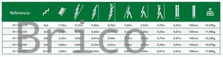 Escalera Aluminio 3x8 - 2,32+2,32+2,32 M - 54-60-54x25mm