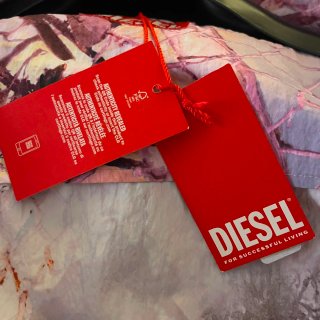 Giacca a vento Diesel rosa pitonata taglia 44