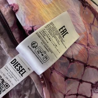Giacca a vento Diesel rosa pitonata taglia 44