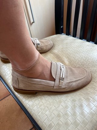 Mocasines de ante beige Piulin - Talla 38