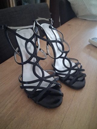 Zapatos de fiesta negros con tacones de 10cm