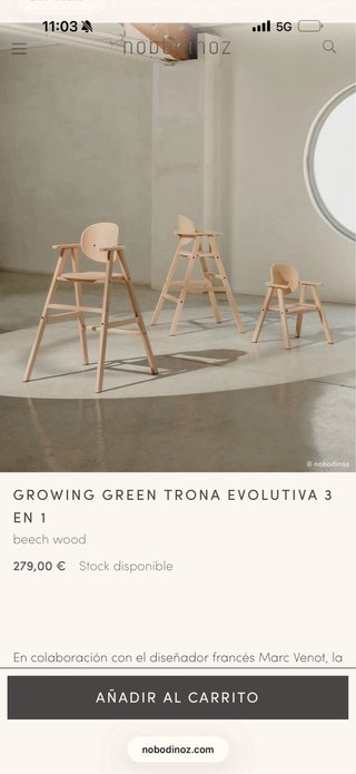 Trona Evolutiva Madera Nobodinoz