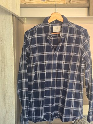 Camisa MILIMETRO rayas gris talla L