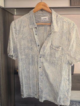 Camisa MILIMETRO rayas gris talla L