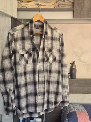 Camisa MILIMETRO rayas gris talla L