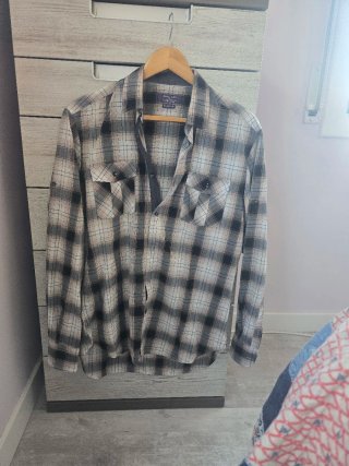 Camisa MILIMETRO rayas gris talla L