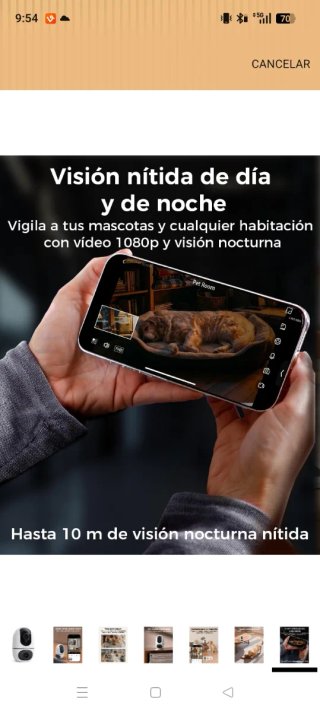 Cámara vigilancia wifi interior