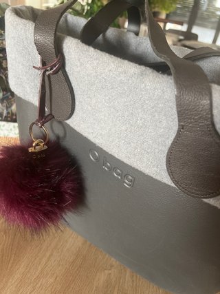 Bolso O bag gris y marrón sin etiquetas