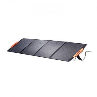 Panel Solar Monocristalino Portátil, Cargador Solar Plegable Monocristalino ETFE de 200W, Panel Solar con Eficiencia del 23% y Salida MC4, Impermeable IP67 para Estaciones de Energía, Camping, Sen...
