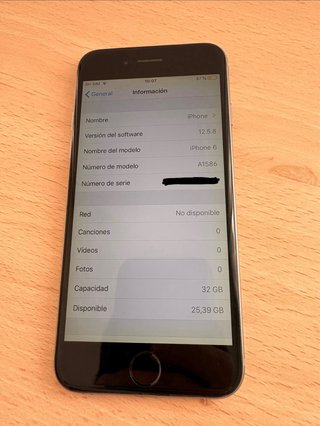 iPhone 6 Plata + Funda + Cargador