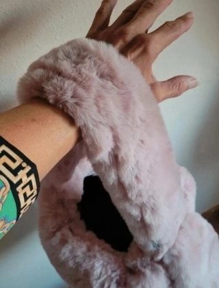 Bolso Hobo Pelo Sintético Rosa Love Moschino