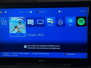 PS4 (PlayStation 4) Negra + TopSpin 25