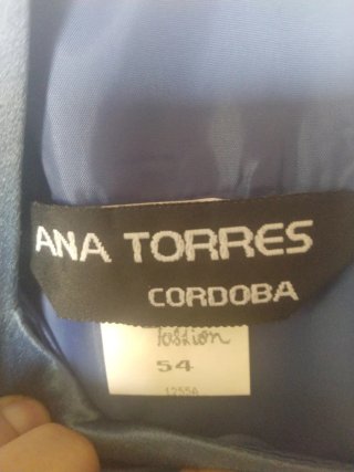 Vestido fiesta señora azul