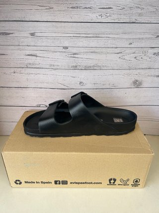 Ciabatte Uomo Gomma Fibbie Regolabili Nero 41