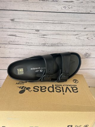 Ciabatte Uomo Gomma Fibbie Regolabili Nero 41