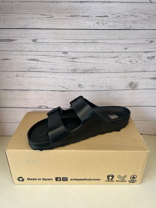Ciabatte Uomo Gomma Fibbie Regolabili Nero 41