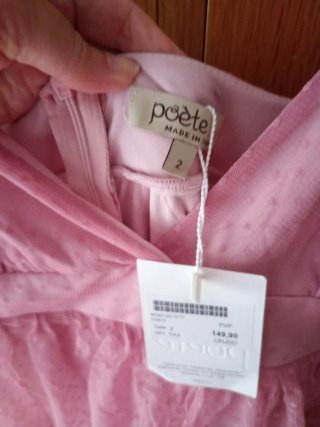Vestido rosa con volantes NO ENVÍOS