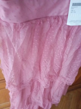 Vestido rosa con volantes NO ENVÍOS