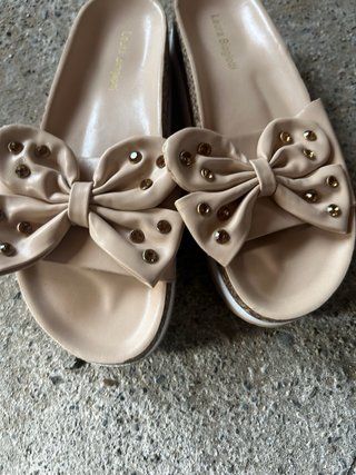 Ciabatte Laura Biagiotti Beige con Fiocco