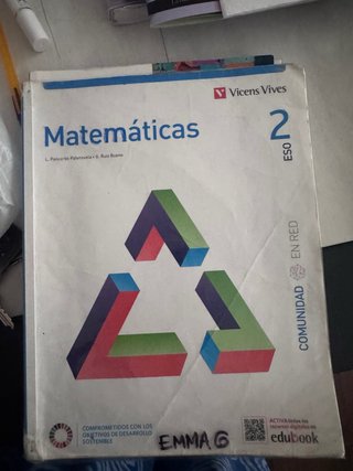 Libro de texto segundo ESO matemáticas