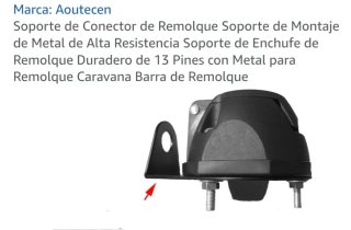 Soporte enchufe de remolque 7 y 13 pines