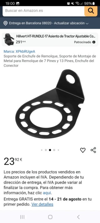 Soporte enchufe de remolque 7 y 13 pines