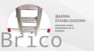Escalera Aluminio 3x9 - 2,5+2,5+2,5 M - 66x25mm