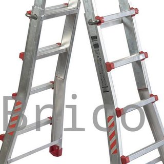 Escalera Telescópica Aluminio 5+5 Pestaña