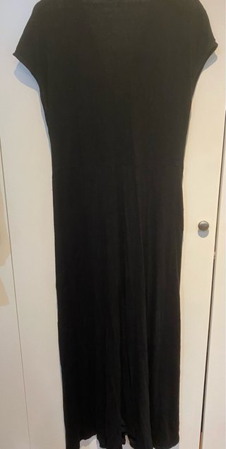 Vestido negro largo lino