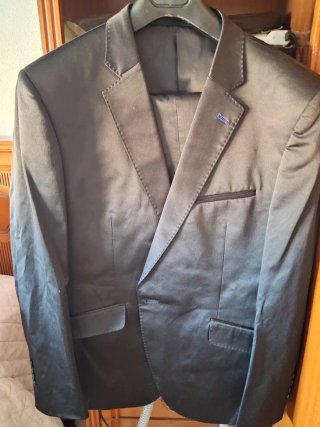 Traje de hombre plateado talla 50