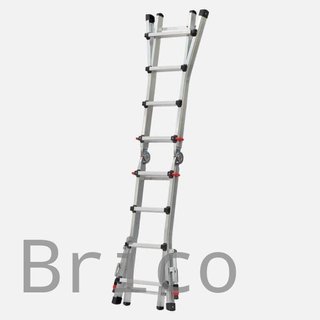 Escalera Telescópica Aluminio 4+4 Peldaños Teleflex