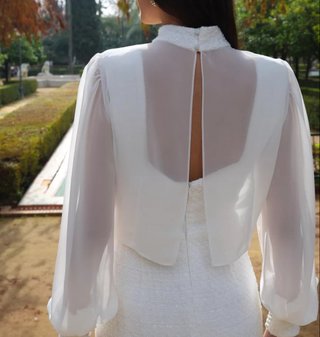 Vestido de novia civil blanco