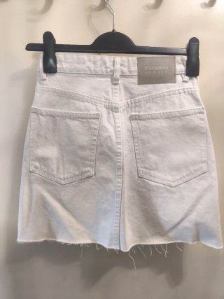Falda vaquera Pull&Bear blanca Talla S