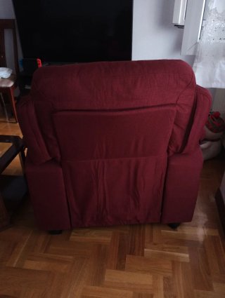Sillón relax de tela rojo