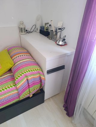 Cama canapé juvenil+ colchón + zapatero + cajonera