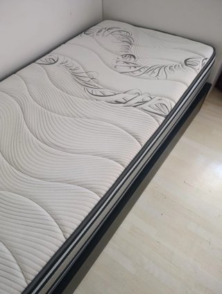 Cama canapé juvenil+ colchón + zapatero + cajonera