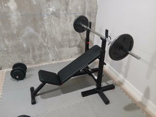 Panca da palestra con struttura per panca piana