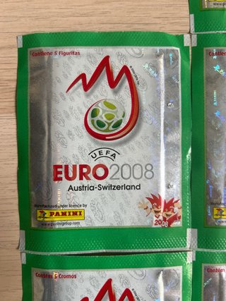 Lote 10 sobres cromos Euro 2008 Panini (2 modelos