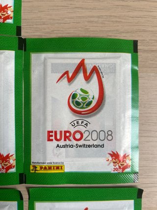 Lote 10 sobres cromos Euro 2008 Panini (2 modelos