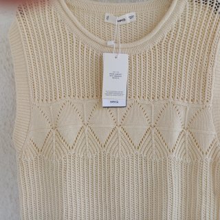 Top Mango Algodón Boho sin estrenar, 100% algodón,