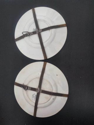Plato de cerámica Gien francés antiguo