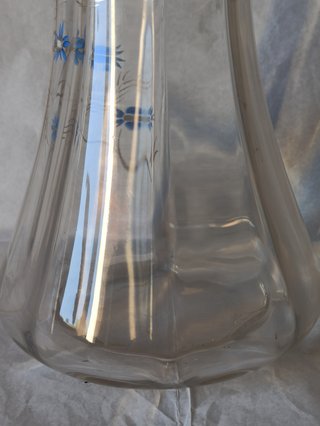 Vaso Vetro Decorato Anni 40-50