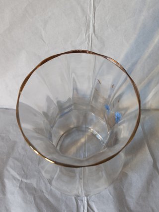 Vaso Vetro Decorato Anni 40-50