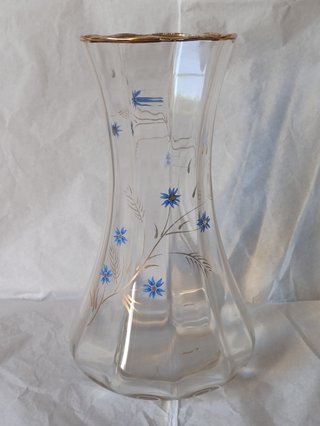 Vaso Vetro Decorato Anni 40-50