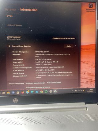 Portátil HP 15s Intel Core i5 8GB RAM