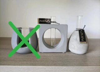 Vaso Idroponica Cemento e Vetro