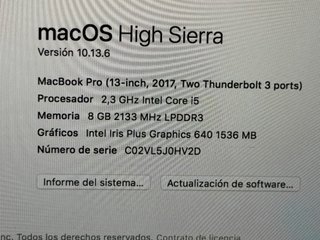 MacBook Pro Apple Argento Nero